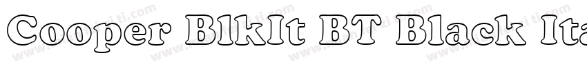 Cooper BlkIt BT Black Italic字体转换